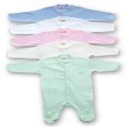 Sevi Bebe Jakarlı Ayaklı Pijama Tulum - Pembe / 1 ay