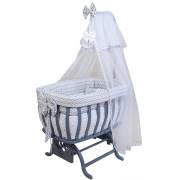 Bebetti 395G2 Fiyonklu Tekstil+Beşik Seti Gri