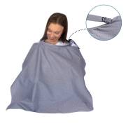 Sevi Bebe Tokalı Emzirme Örtüsü - Gri Puantiyeli