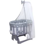 Bebetti 270G Şehzade Özel Seri Beşik+Tekstil Seti Gri