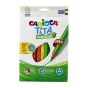 Carioca 42791 Tıta Jumbo Üçgen Kuru Boya Kalemi 12