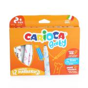 Carioca 42814 Yeni - Jumbo Bebek Süper Yıkanabilir Keçeli Boya Kalemi 12’Li