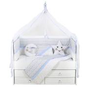 Bebetti 870M Hasır Beşik+Tekstil Seti 70x130 Mavi