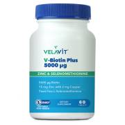 Velavit V-Biotin Plus 5000mcg Takviye Edici Gıda 60 Tablet
