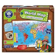 Orchard World Map Puzzle Dünya Haritası Yapbozu & Poster +-10 Yaş