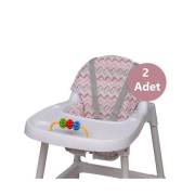 Lava Baby Mama Sandalyesi Minderi - Kırmızı Çizgili-2 Adet