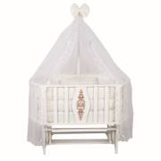 Bebetti 275B Osmanlı Klasik Tekstil+Beşik Seti Beyaz