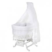 Bebetti 400B Otantik Geniş Güpürlü Beşik+Tekstil Seti Beyaz