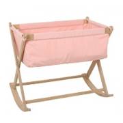 Bebetti 710P Opal Ahşap Sallanabilir Beşik+Tekstil Seti Pembe