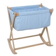 Bebetti 710M Opal Ahşap Sallanabilir Beşik+Tekstil Seti Mavi