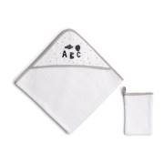 Funna Baby 9825 Üçgen Başlıklı Havlu Seti - Story - Gri - 75 x 75 cm