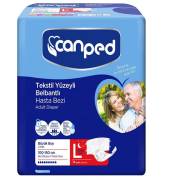 Canped Tekstil Yüzeyli Belbantlı Yetişkin Hasta Bezi Large 14 Adet