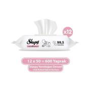 Sleepy Yenidoğan Devam Islak Bebek Bakım Havlusu 12x50 (600 Yaprak)