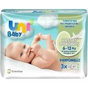 Uni Baby Hassas Dokunuş 6-12 Ay Islak Mendil 52 Yaprak - 3 Adet
