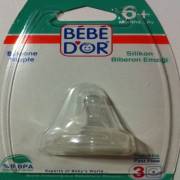 Bebedor Silikon Biberon Emziği Hızlı Akış 6+Ay No:3