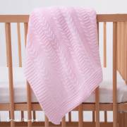 Mycey Örme Battaniye - Pembe