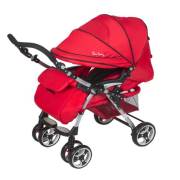 Pierre Cardin PC120 Bolton Çift Yönlü Bebek Arabası Kırmızı Siyah