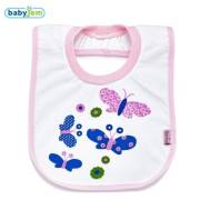 Babyjem Ribana Yakalı Baskılı Önlük Pembe Kelebek