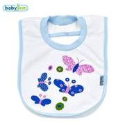 Babyjem Ribana Yakalı Baskılı Önlük Mavi Ayıcık