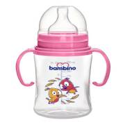 Bambino PP Geniş Ağızlı Kulplu Biberon 250 ml - Kuş