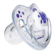 Bambino Silikon Desenli Damaklı Emzik No5 - Şeffaf Mor Fil