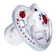 Bambino Silikon Desenli Damaklı Emzik No3 - Şeffaf Ugurböceği