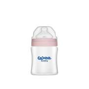 Wee Baby Geniş Ağızlı Isıya Dayanıklı Cam Biberon 180ml Pembe