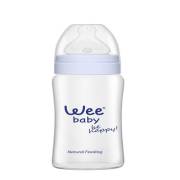 Wee Baby Geniş Ağızlı Isıya Dayanıklı Cam Biberon 250ml Mavi