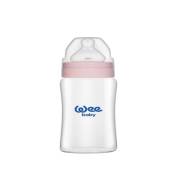 Wee Baby Geniş Ağızlı Isıya Dayanıklı Cam Biberon 250ml Pembe