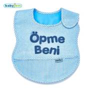 Babyjem Lüks Öpme Beni Mama Önlüğü Mavi