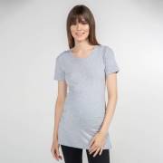 Funna Mamma 7623 Bisiklet Yaka Hamile T-Shirt - Carina - Gri / M Beden