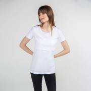 Funna Mamma 7653 Bisiklet Yaka Emzirme T-Shirt - Letizia - Beyaz / XL