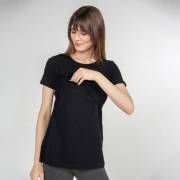 Funna Mamma 7655 Bisiklet Yaka Emzirme T-Shirt - Letizia - Siyah / M