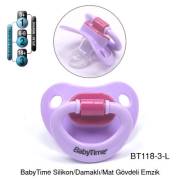BabyTime Silikon Damaklı Mat Gövdeli Emzik 18+ Ay - Lila