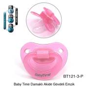 BabyTime Silikon Damaklı Akide Gövdeli Emzik 18+ Ay - Pembe