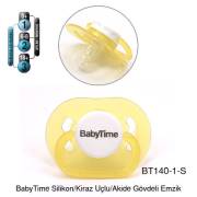 BabyTime Silikon Kiraz Uçlu Akide Gövdeli Emzik 0-6 Ay - Sarı