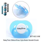 BabyTime Silikon Kiraz Uçlu Akide Gövdeli Emzik 18+ Ay - Mavi